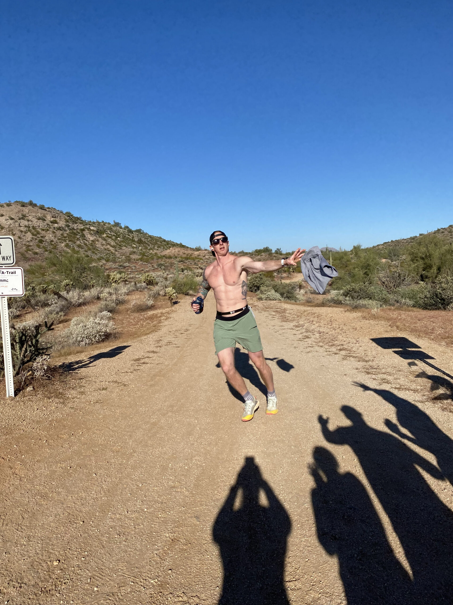 Jeremiah trail running in the desert